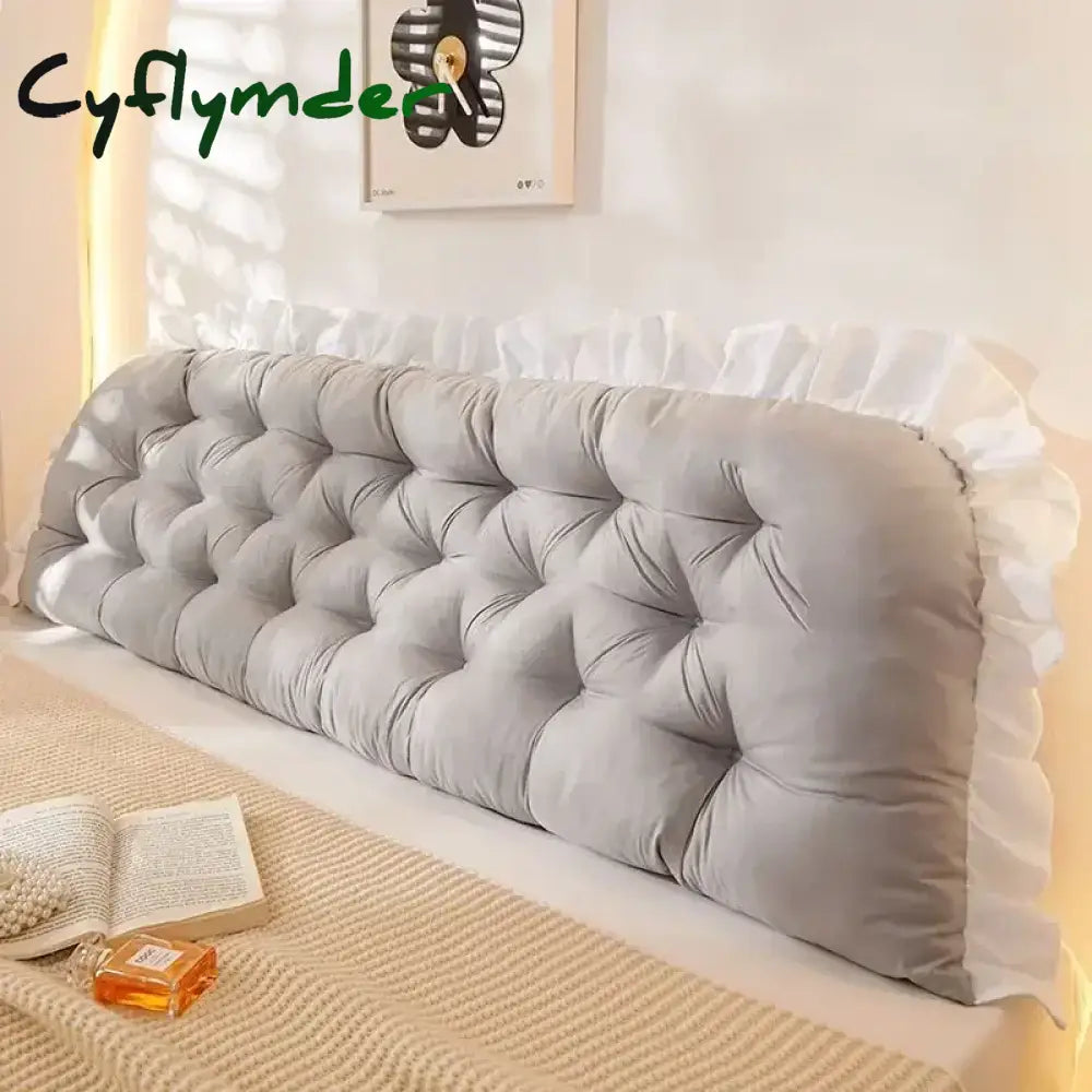 Cyflymder Giant Tatami Plush Cushion Soft Lace Headboard Neck Stuffed Pillow Body Bedside Back Bed Cushion Large