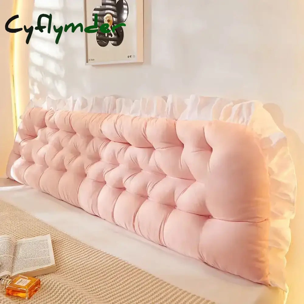 Cyflymder Giant Tatami Plush Cushion Soft Lace Headboard Neck Stuffed Pillow Body Bedside Back Bed Cushion Large