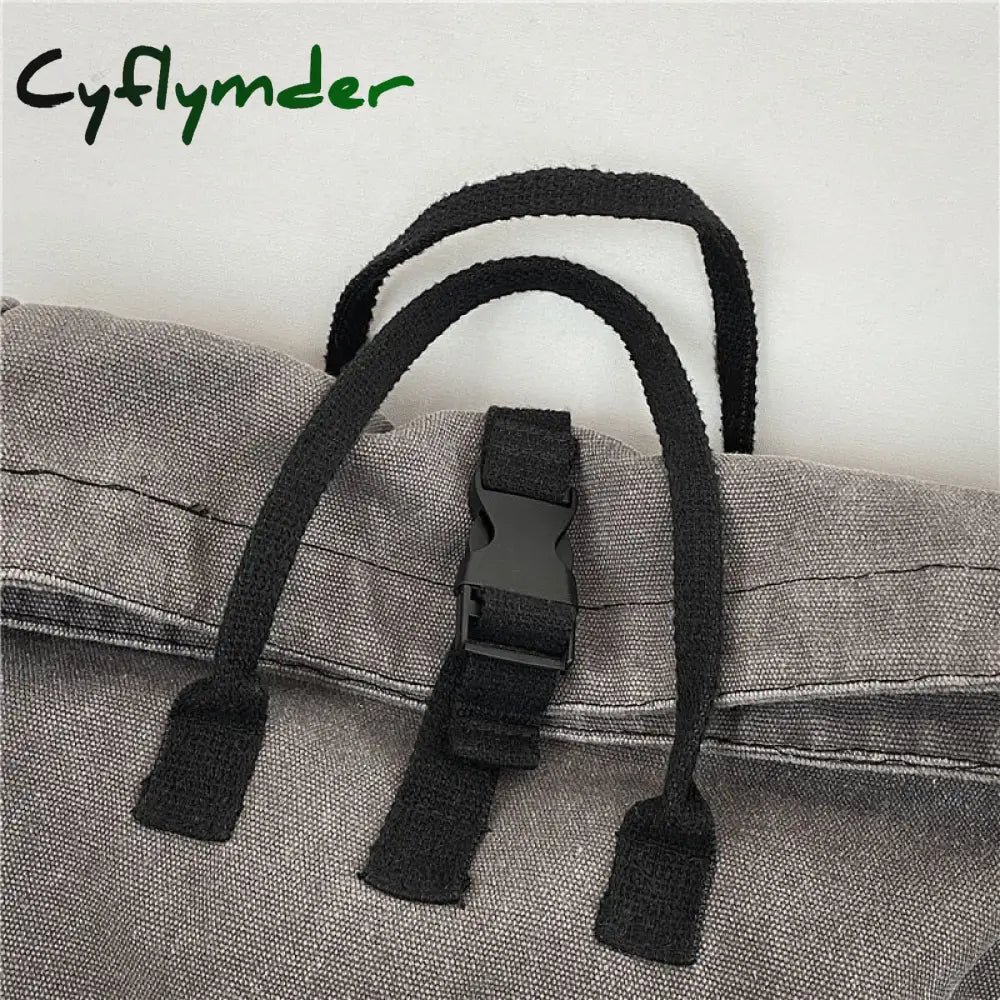 Cyflymder Girl Fabric School Bag College Student Women Backpack Travel Ladies Vintage Canvas Female