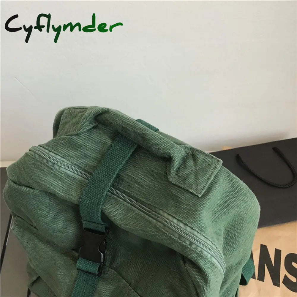 Cyflymder Girl Women Backpack School Bag Women’s Student Fashion Canvas Teenager Teenage Bagpack