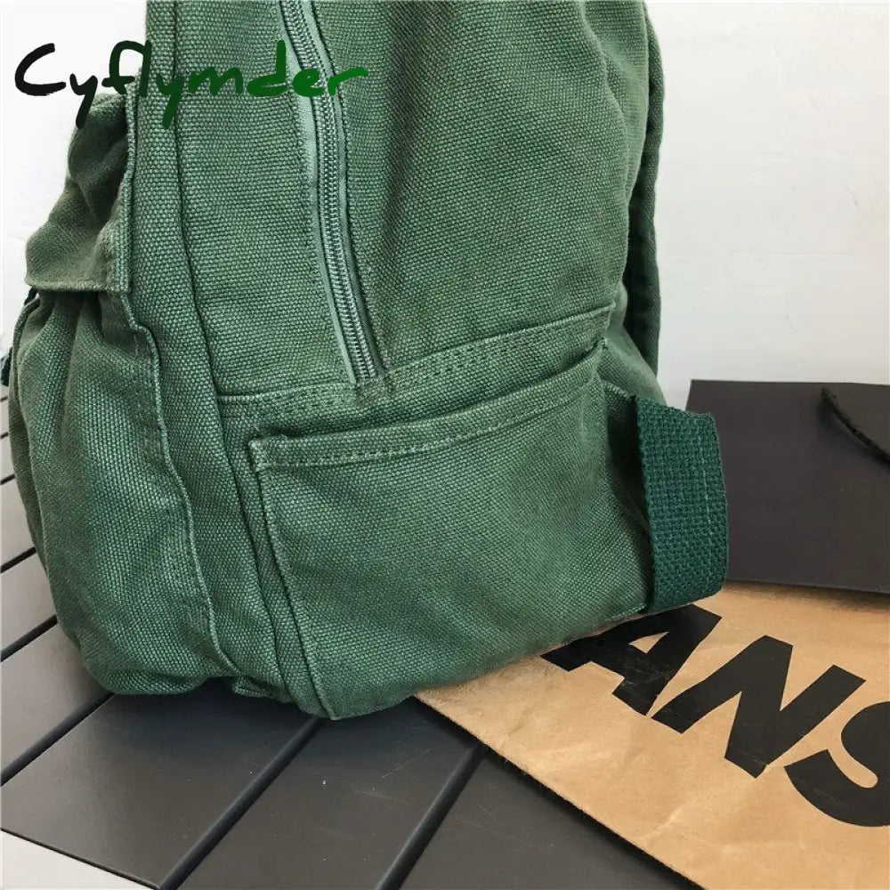 Cyflymder Girl Women Backpack School Bag Women’s Student Fashion Canvas Teenager Teenage Bagpack