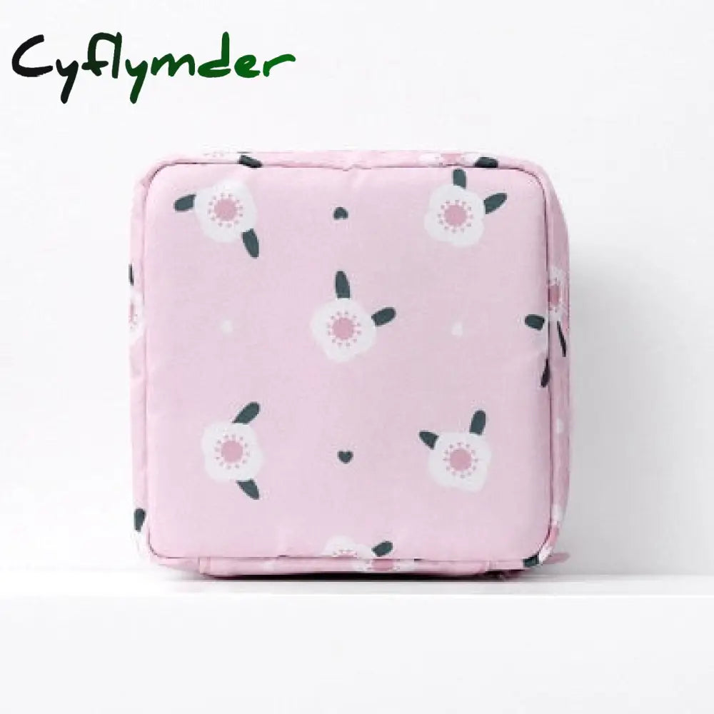 Cyflymder Girls Sanitary Napkin Pad Pouch Pu Leather Tampon Storage Bag Portable Makeup Lipstick