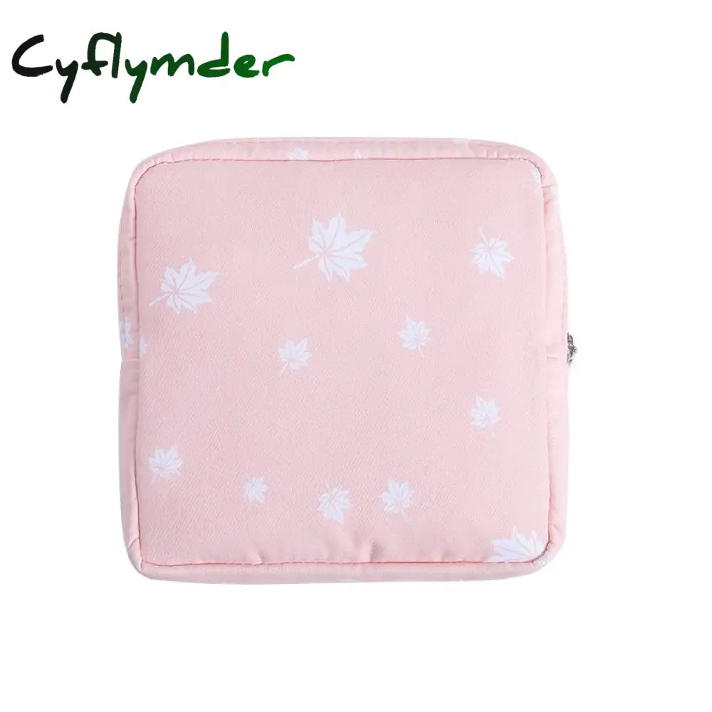 Cyflymder Girls Sanitary Napkin Pad Pouch Pu Leather Tampon Storage Bag Portable Makeup Lipstick