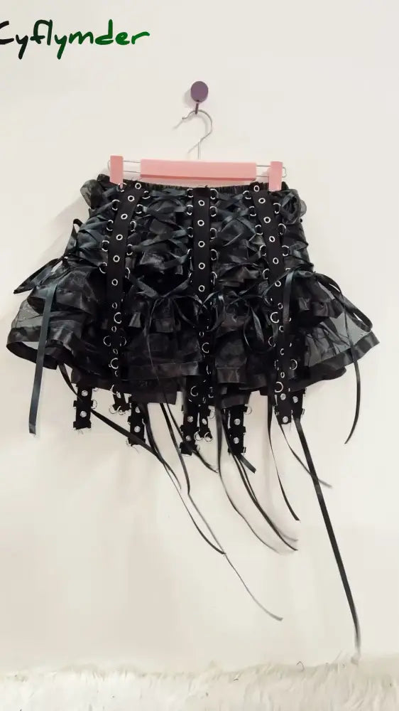 Cyflymder Gothic Clothes Y2k Clothes Y2k Fashion Punk Short Skirts Gothic Short Skirts Harajuku Short Skirts Unique Y2k