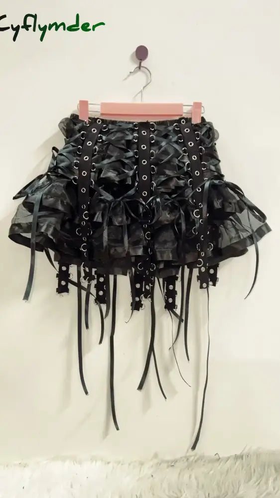 Cyflymder Gothic Clothes Y2k Clothes Y2k Fashion Punk Short Skirts Gothic Short Skirts Harajuku Short Skirts Unique Y2k
