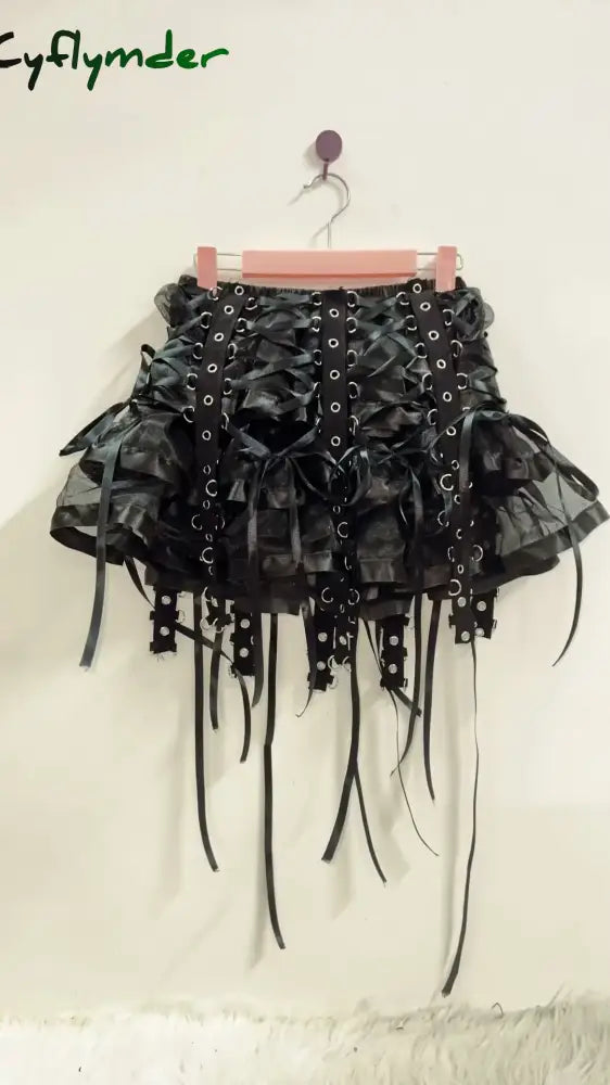 Cyflymder Gothic Clothes Y2k Clothes Y2k Fashion Punk Short Skirts Gothic Short Skirts Harajuku Short Skirts Unique Y2k