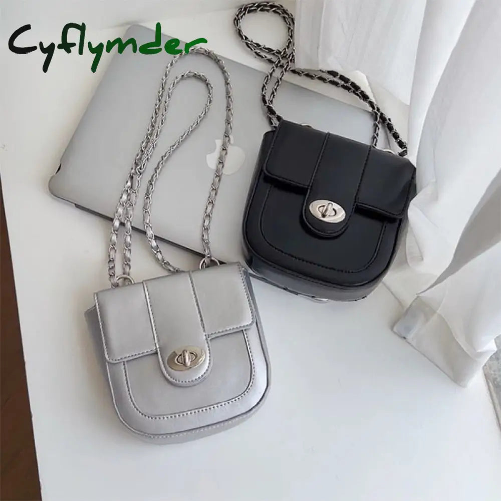 Cyflymder Gothic Messenger Bag Trendyol Spring Designer Shoulder For Women Solid Colour Pu Leather