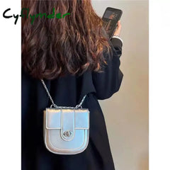 Cyflymder Gothic Messenger Bag Trendyol Spring Designer Shoulder For Women Solid Colour Pu Leather