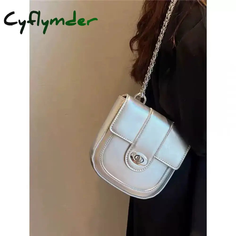 Cyflymder Gothic Messenger Bag Trendyol Spring Designer Shoulder For Women Solid Colour Pu Leather