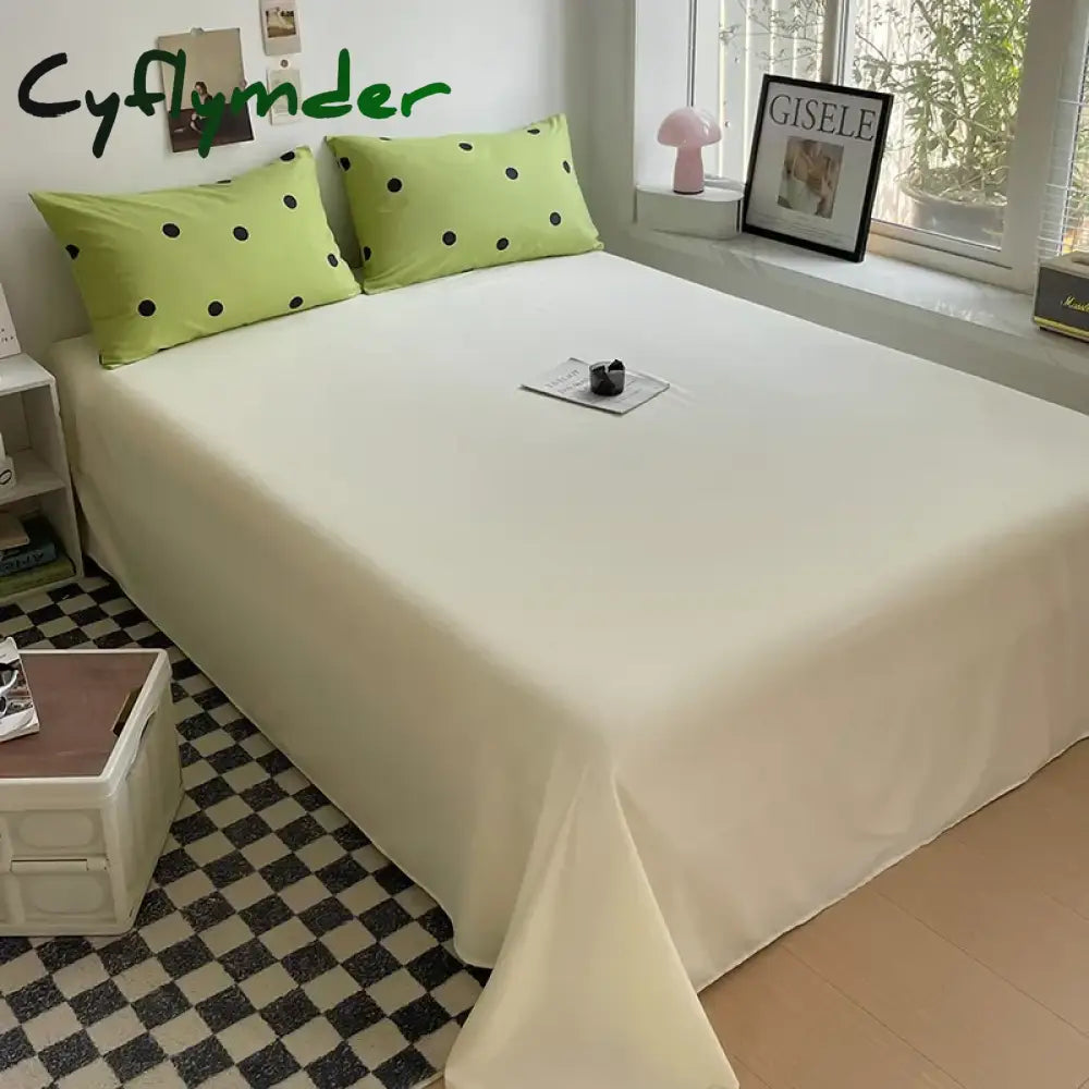 Cyflymder Green Polka Dots Duvet Cover Pillow Case Bed Sheet AB Side Quilt Cover Stripe Boy Kid Teen Girl Bedding