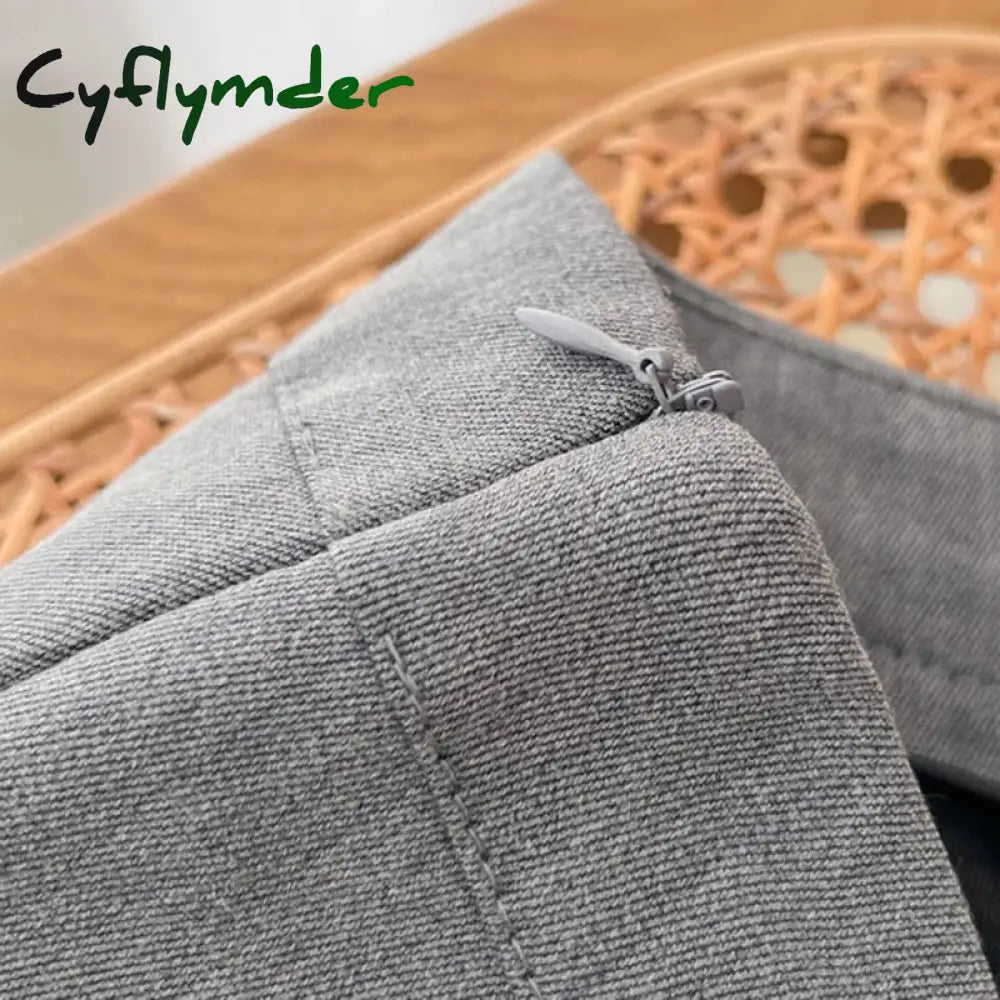 Cyflymder Grey JK Pleated Skirt Women Summer High Waist Solid Preppy Dance Skirts Y2K Korean Slim All-match Mini Skirts