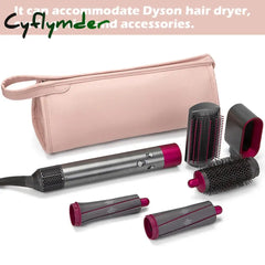 Cyflymder Hair Dryer Carrying Case Waterproof Storage Pu Leather Bag Portable Travel For Dyson