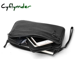 Cyflymder Hand Bag Male Leather Handbag Wristband Hand-Grasp Trend Casual Men’s 1