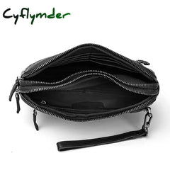 Cyflymder Hand Bag Male Leather Handbag Wristband Hand-Grasp Trend Casual Men’s