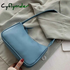 Cyflymder Handle Bag Women Retro Handbag Pu Leather Shoulder Totes Underarm Vintage Top Female