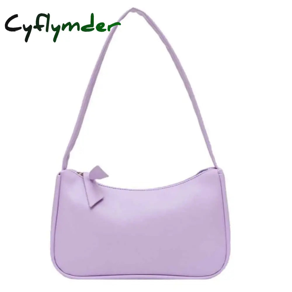 Cyflymder Handle Bag Women Retro Handbag Pu Leather Shoulder Totes Underarm Vintage Top Female