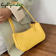 Cyflymder Handle Bag Women Retro Handbag Pu Leather Shoulder Totes Underarm Vintage Top Female