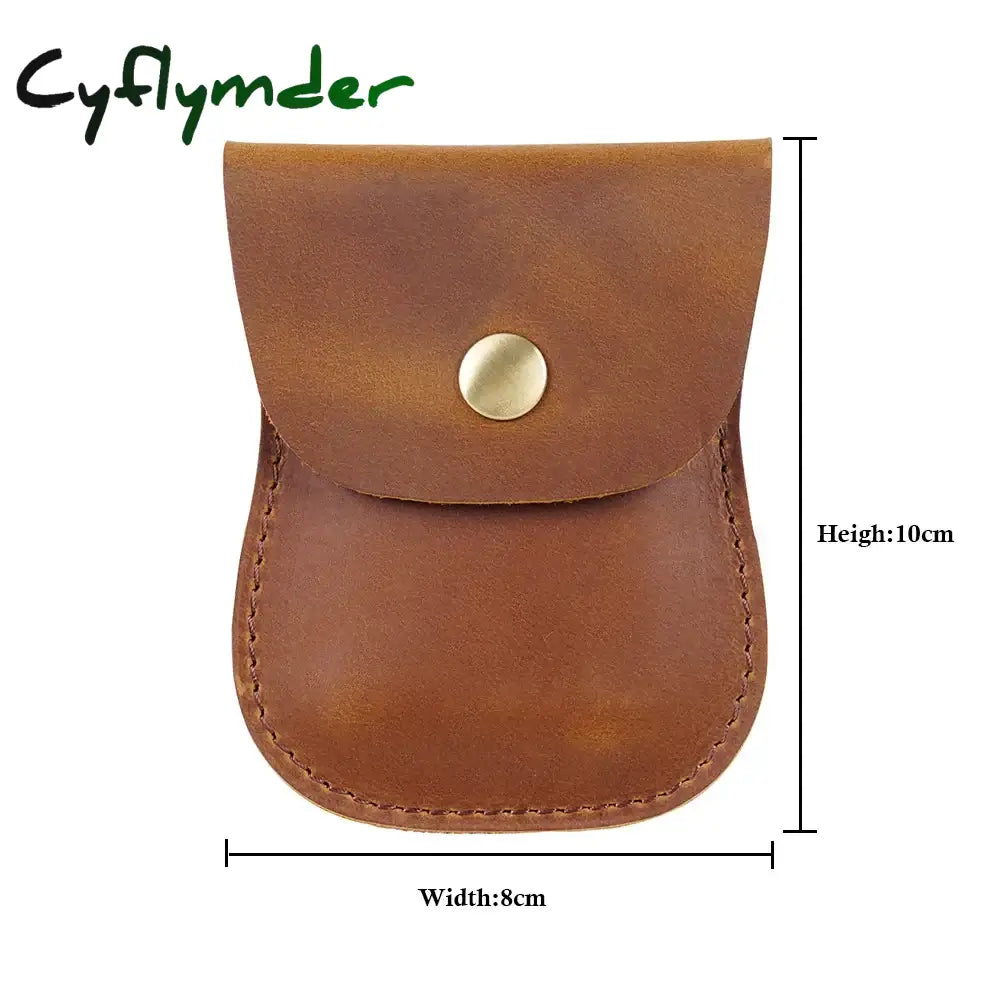 Cyflymder Handmade Designer Men Coin Purse Cowhide And Card Retro Change Wallet Mini Bag