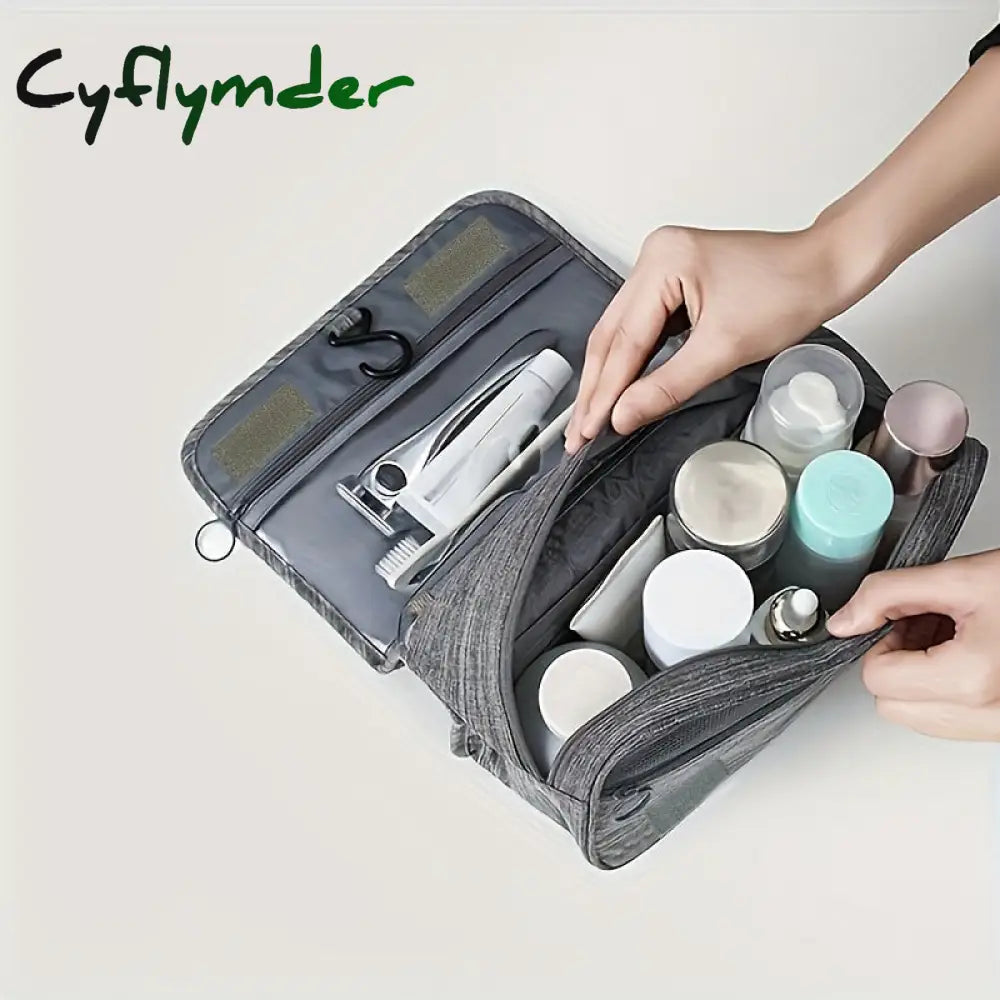 Cyflymder Hanging Toiletry Travel Bag Cosmetic Organizer Accessories Storage Makeup With Multi