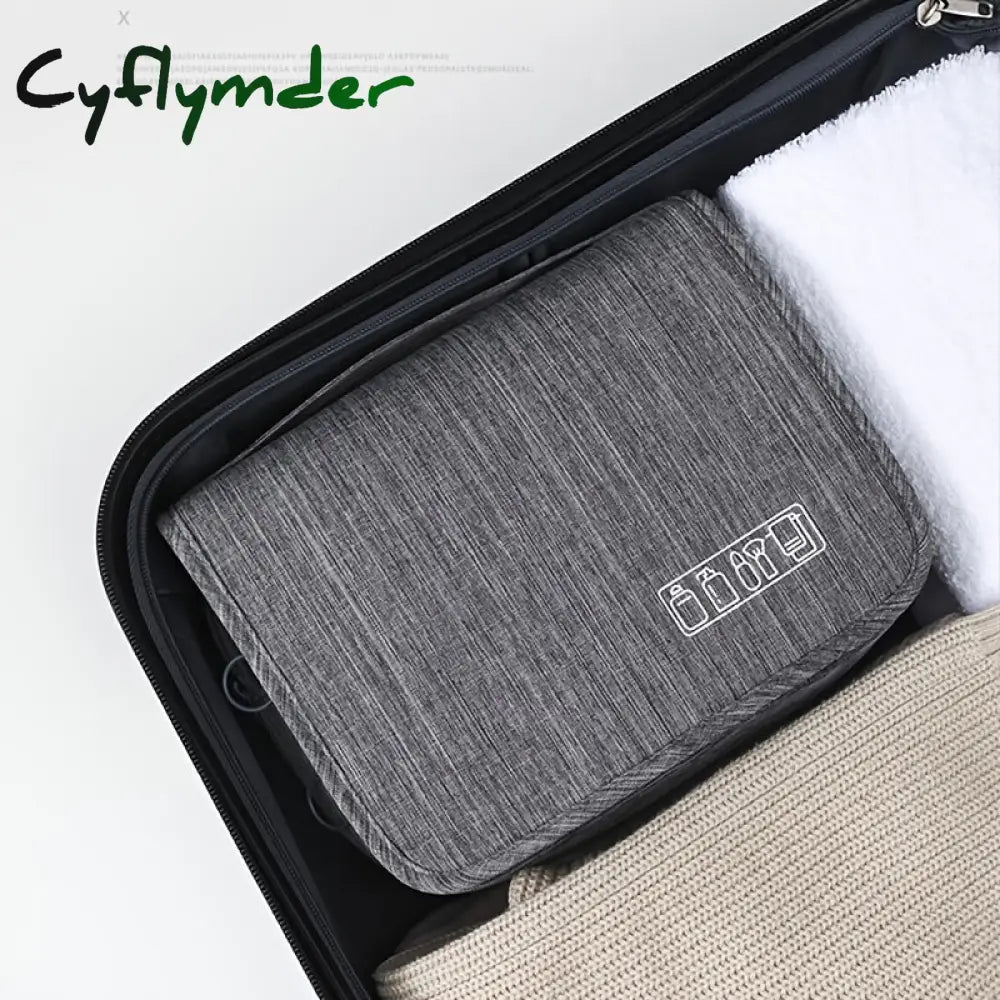 Cyflymder Hanging Toiletry Travel Bag Cosmetic Organizer Accessories Storage Makeup With Multi