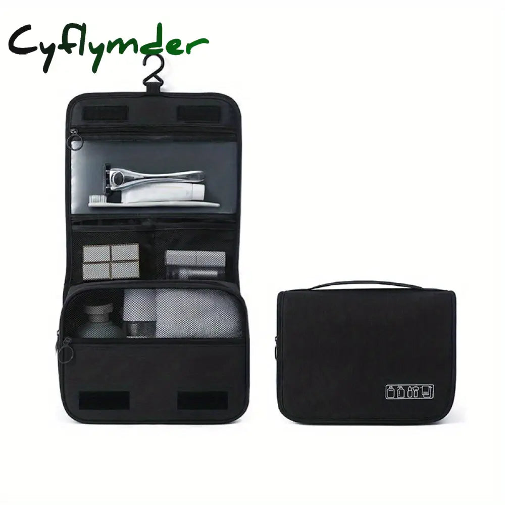 Cyflymder Hanging Toiletry Travel Bag Cosmetic Organizer Accessories Storage Makeup With Multi