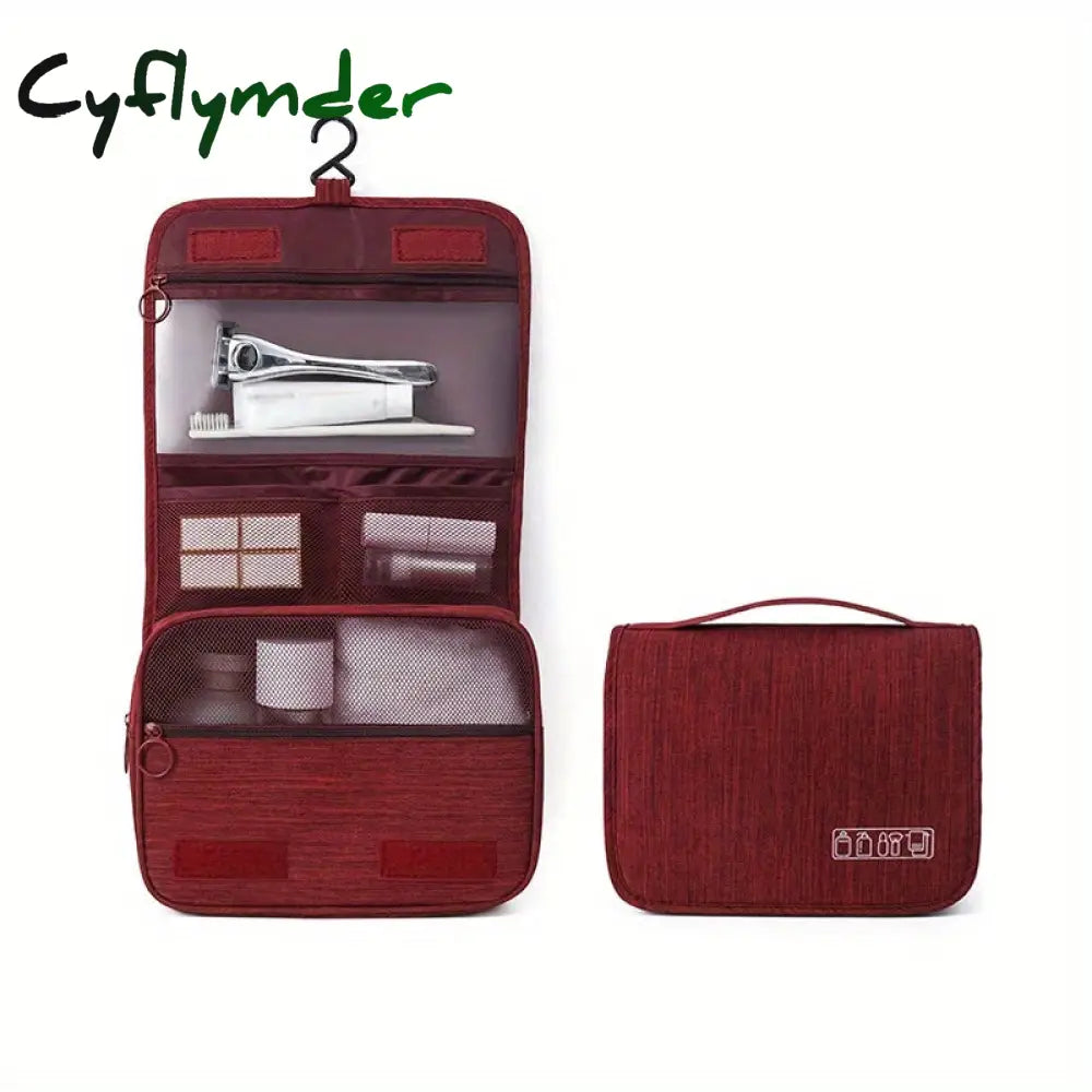 Cyflymder Hanging Toiletry Travel Bag Cosmetic Organizer Accessories Storage Makeup With Multi