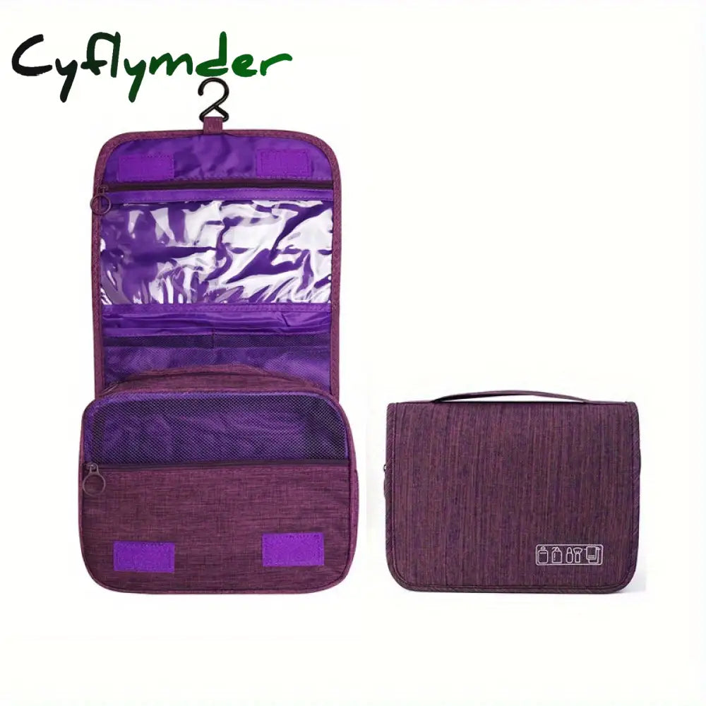 Cyflymder Hanging Toiletry Travel Bag Cosmetic Organizer Accessories Storage Makeup With Multi