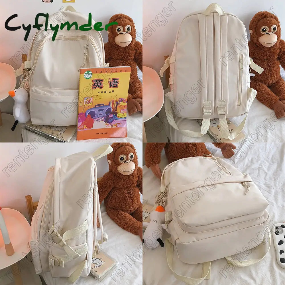 Cyflymder Harajuku Girl Fashion Waterproof Bag Women Kawaii Trendy College Student Backpack Lady