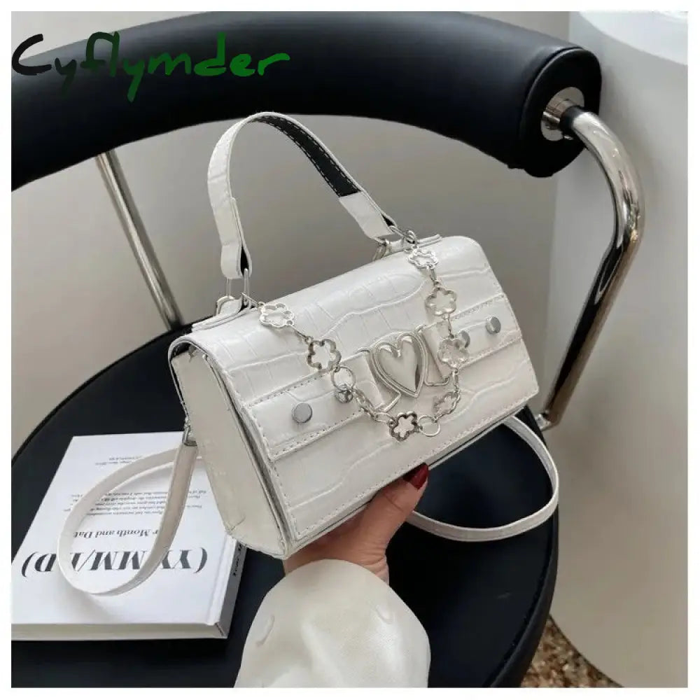 Cyflymder Harajuku Gothic Shoulder Bag Woman Metal Punk Moto Biker Style Female Handbags Cross