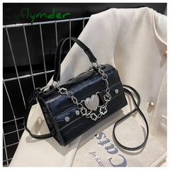 Cyflymder Harajuku Gothic Shoulder Bag Woman Metal Punk Moto Biker Style Female Handbags Cross