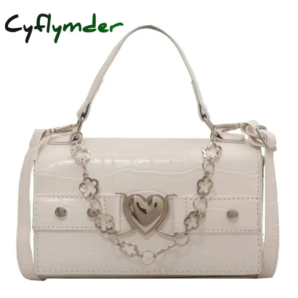 Cyflymder Harajuku Gothic Shoulder Bag Woman Metal Punk Moto Biker Style Female Handbags Cross