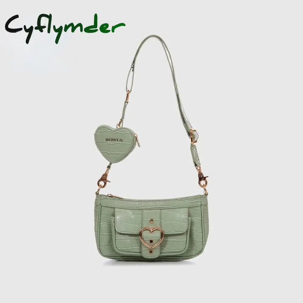 Cyflymder Harajuku Kawaii Lolita Shoulder Bag Women Pu Leather Candy Color Sweet Cute Crossbody