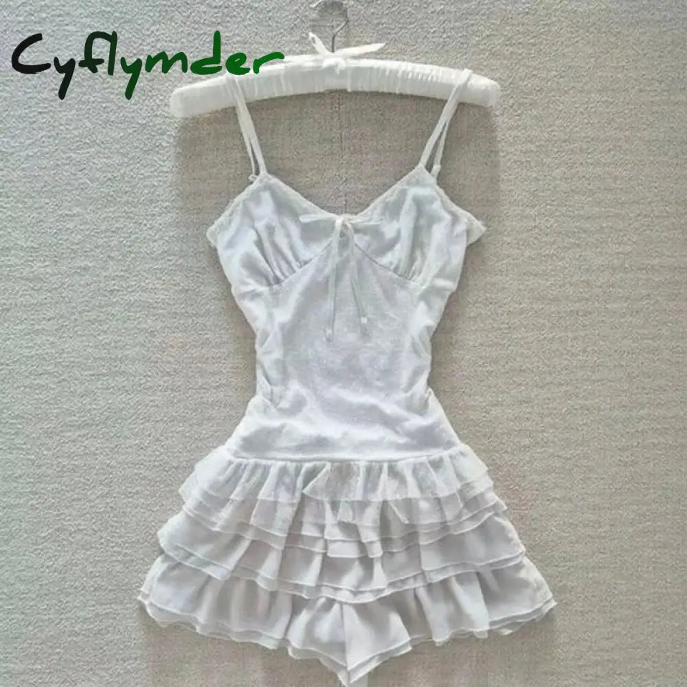 Cyflymder Harajuku Retro Y2K E-Girl Casual Dress Sexy Slim Chic Graphic Print Lace-Up Halter Neck Dresses Goth Grunge