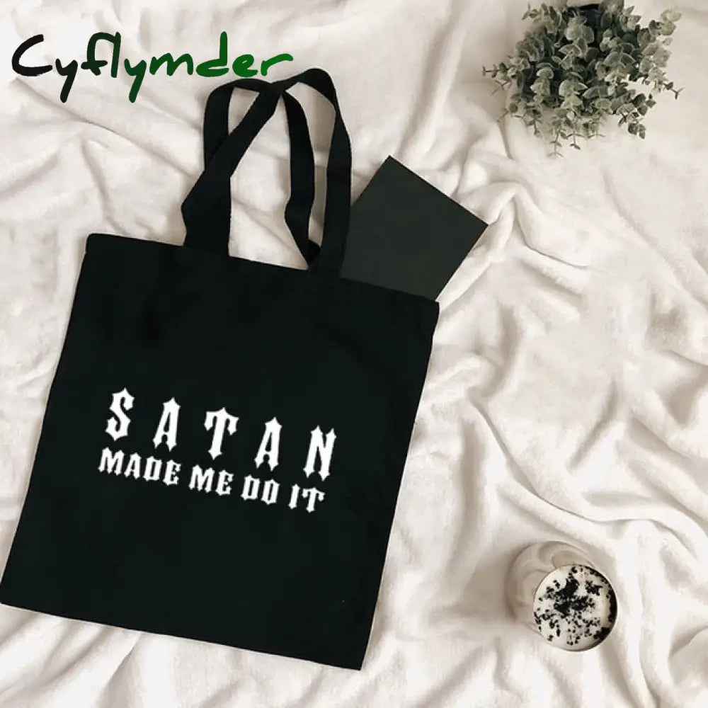 Cyflymder Harajuku Tumblr Graphic Ladies Shopping Bag Handbags Cloth Canvas Tote Bags Women Eco