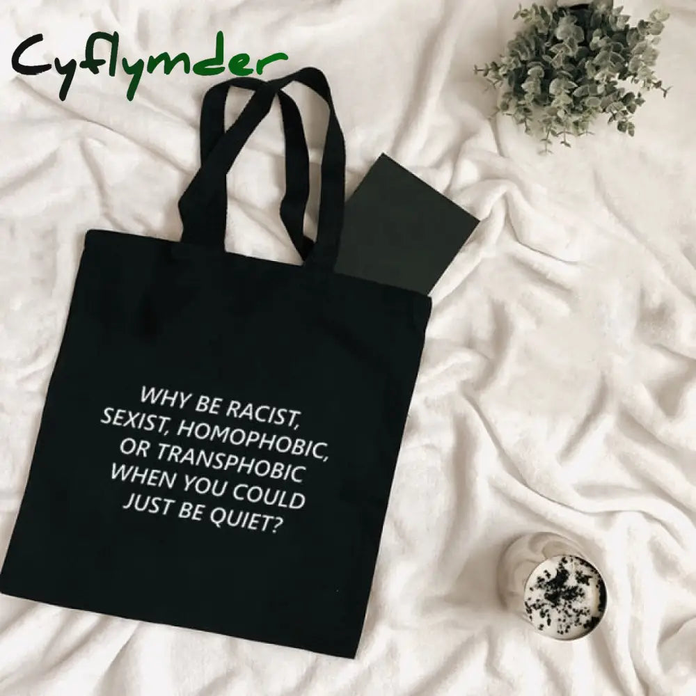 Cyflymder Harajuku Tumblr Graphic Ladies Shopping Bag Handbags Cloth Canvas Tote Bags Women Eco