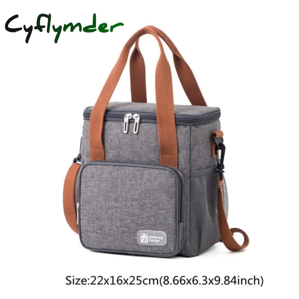 Cyflymder High Capacity Lunch Bag Women Outdoor Camping Hiking Food Thermal Pouch Child Picnic