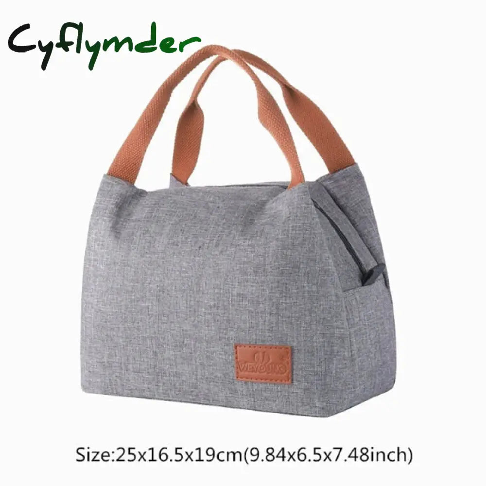 Cyflymder High Capacity Lunch Bag Women Outdoor Camping Hiking Food Thermal Pouch Child Picnic