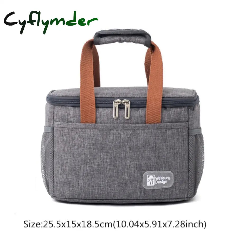 Cyflymder High Capacity Lunch Bag Women Outdoor Camping Hiking Food Thermal Pouch Child Picnic