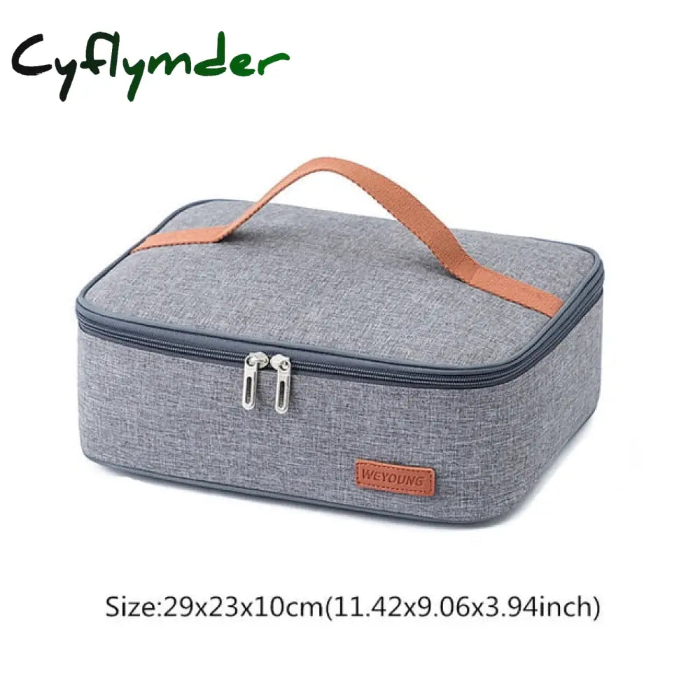 Cyflymder High Capacity Lunch Bag Women Outdoor Camping Hiking Food Thermal Pouch Child Picnic