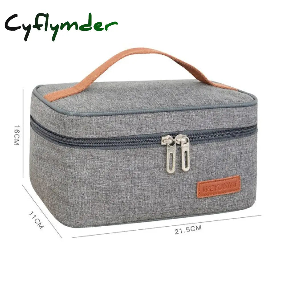 Cyflymder High Capacity Lunch Bag Women Outdoor Camping Hiking Food Thermal Pouch Child Picnic