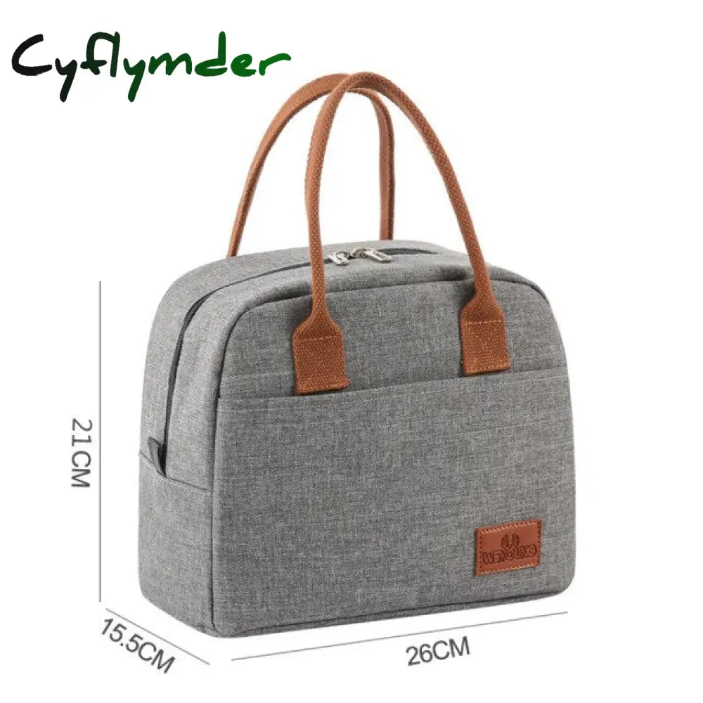 Cyflymder High Capacity Lunch Bag Women Outdoor Camping Hiking Food Thermal Pouch Child Picnic