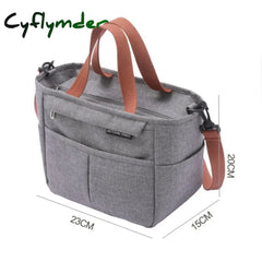 Cyflymder High Capacity Lunch Bag Women Outdoor Camping Hiking Food Thermal Pouch Child Picnic