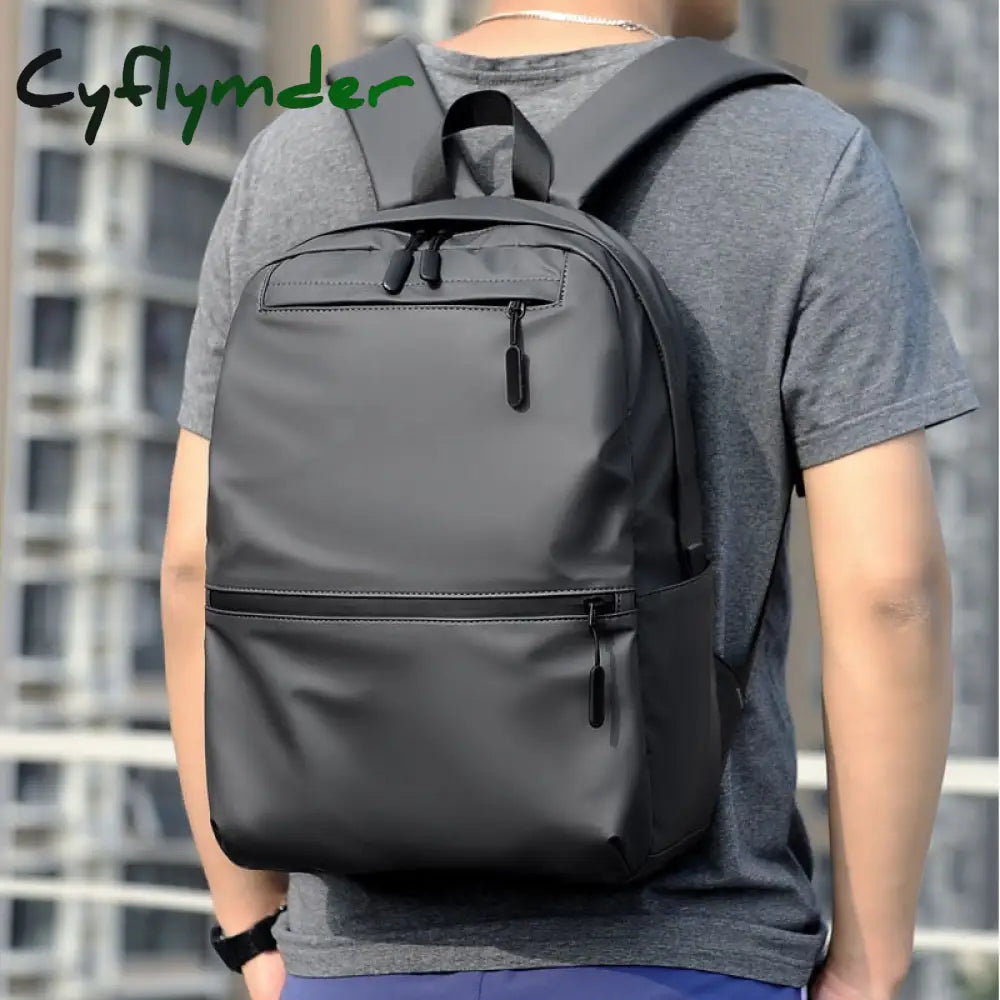 Cyflymder High Capacity Ultralight Backpack For Men Soft Polyester Fashion School Laptop Organizer