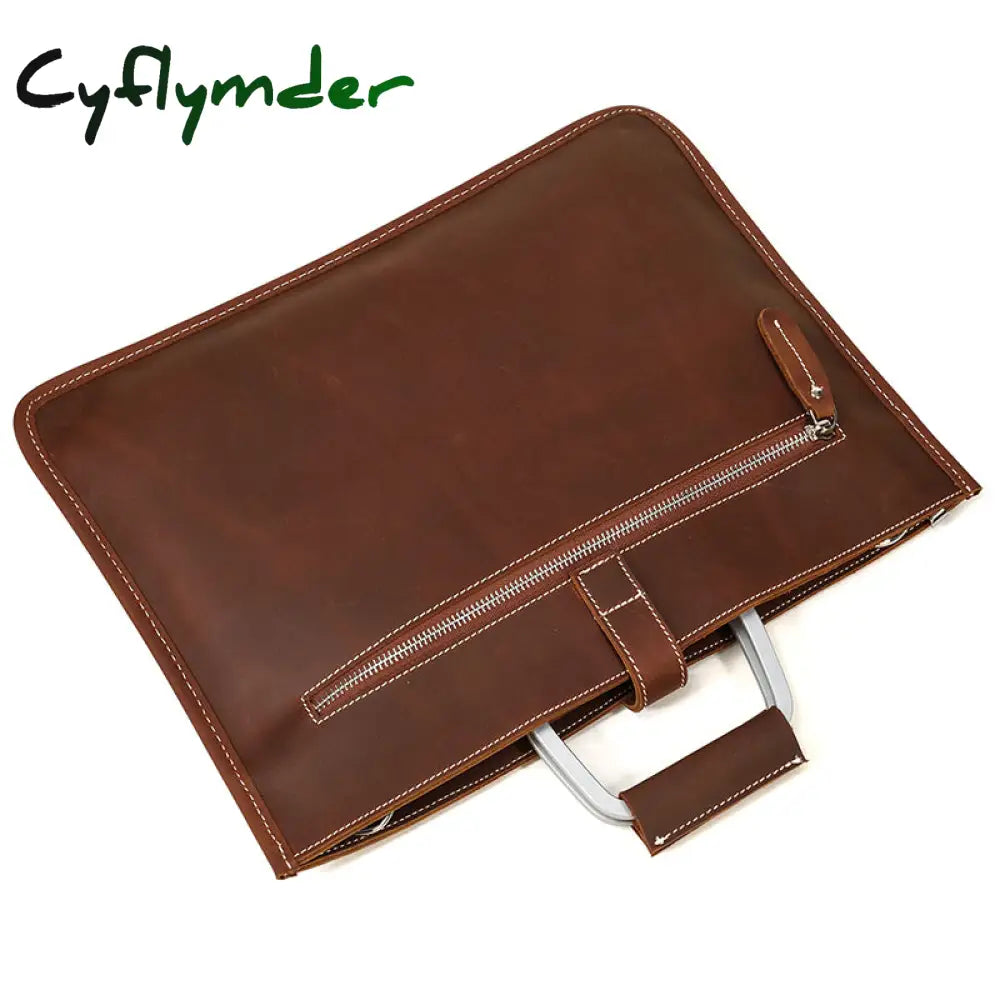 Cyflymder High Fashion Luxury Clutch Bag Men’s A4 File Document Purse Wallet Top Layer Ipad