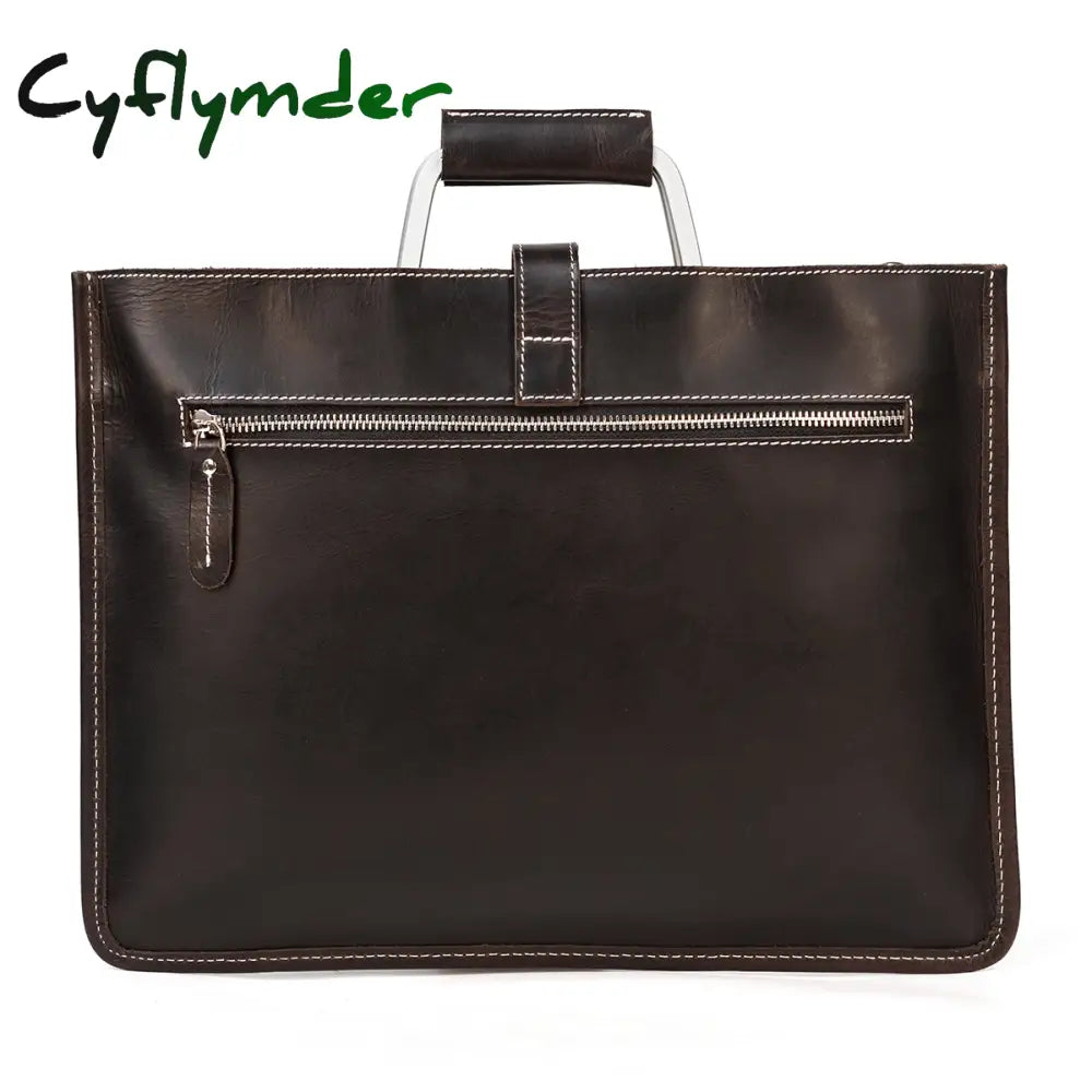 Cyflymder High Fashion Luxury Clutch Bag Men’s A4 File Document Purse Wallet Top Layer Ipad