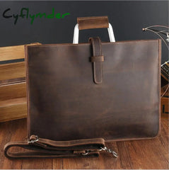 Cyflymder High Fashion Luxury Clutch Bag Men’s A4 File Document Purse Wallet Top Layer Ipad