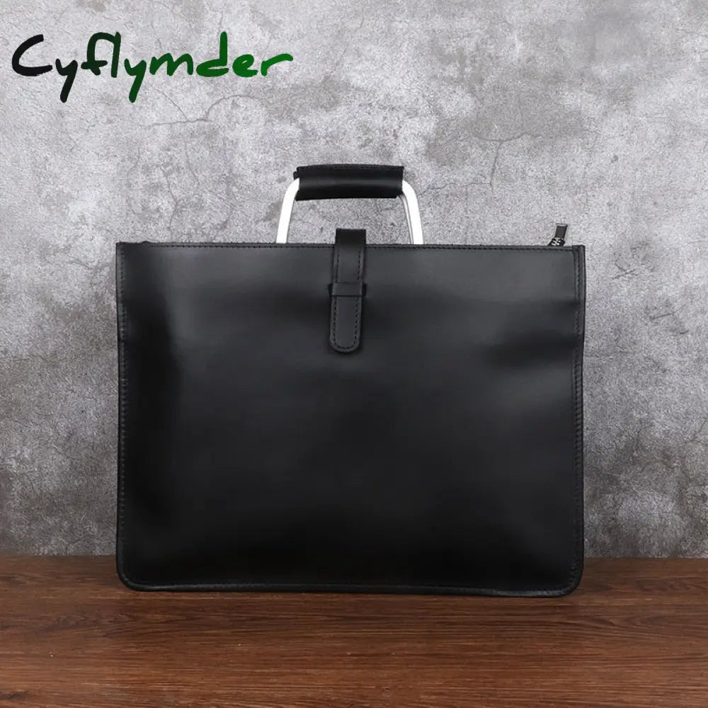 Cyflymder High Fashion Luxury Clutch Bag Men’s A4 File Document Purse Wallet Top Layer Ipad