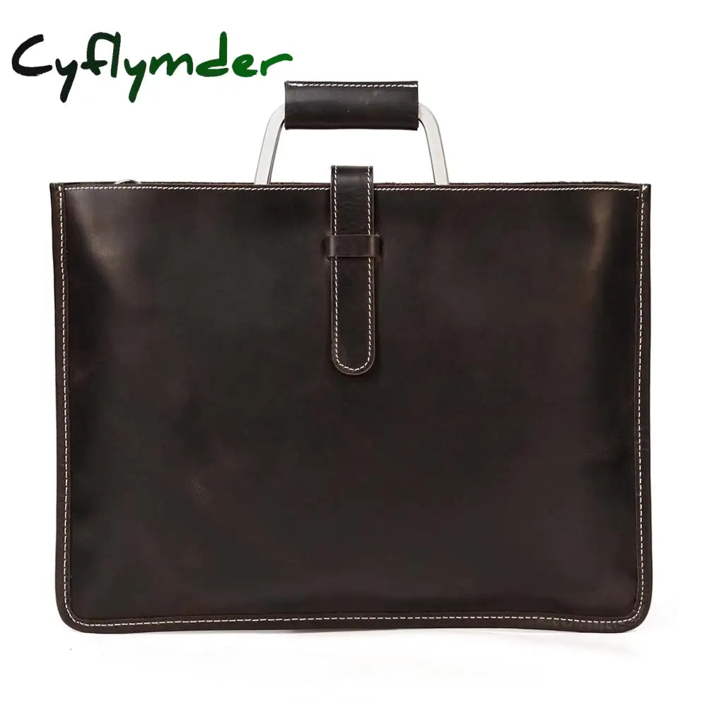 Cyflymder High Fashion Luxury Clutch Bag Men’s A4 File Document Purse Wallet Top Layer Ipad