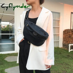 Cyflymder High Quality Fashion Women Chest Crossbody Bag Wide Strap Soft Artificial Leather