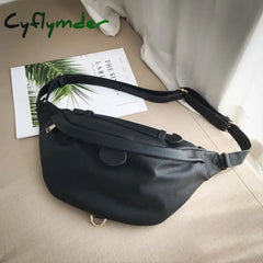 Cyflymder High Quality Fashion Women Chest Crossbody Bag Wide Strap Soft Artificial Leather